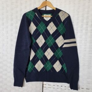 Who.A.U. Men's Diamond Pattern Knit Sweater